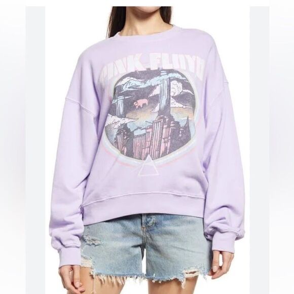 Daydreamer Pink Floyd Animals Tour 1977 French Terry Sweatshirt in Lilac Haze S - Picture 1 of 7
